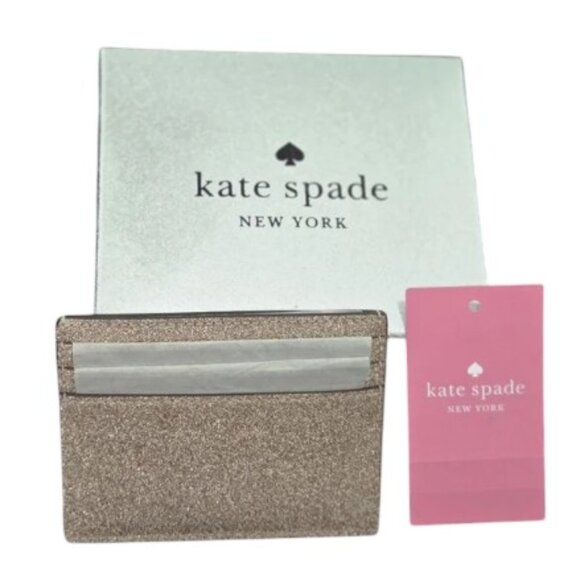 Kate Spade New York Shimmy Glitter Boxed Cardholder NIB - Picture 1 of 3